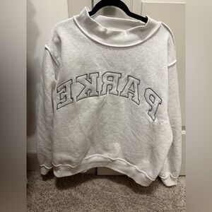 Parke Large/XL Fleece Inside Out Mockneck Sweatshirt. 🖤⚡️